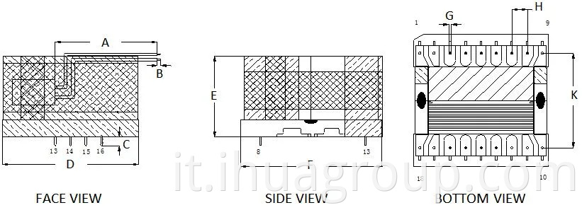 EE/EEL/EF/EFD/EM/EP/EPC/ER/ETD TIPO/G Tipo/TIPO POT MODALITÀ DI SCADUZIONE FlyBack Modalità Potenza Trasformatore ad alta frequenza